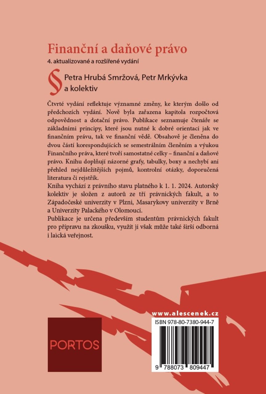 Finanční a daňové právo, 4. aktualizované a rozšířené vydání