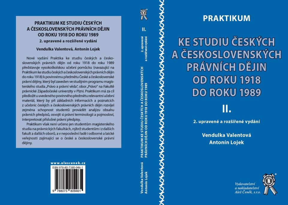 Praktikum ke studiu českých a československých právních dějin do r. 1918/od 1918 do 1989, 2.vyd.